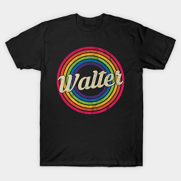 Walter - Retro Rainbow Faded-Style T-Shirt by MaydenArt